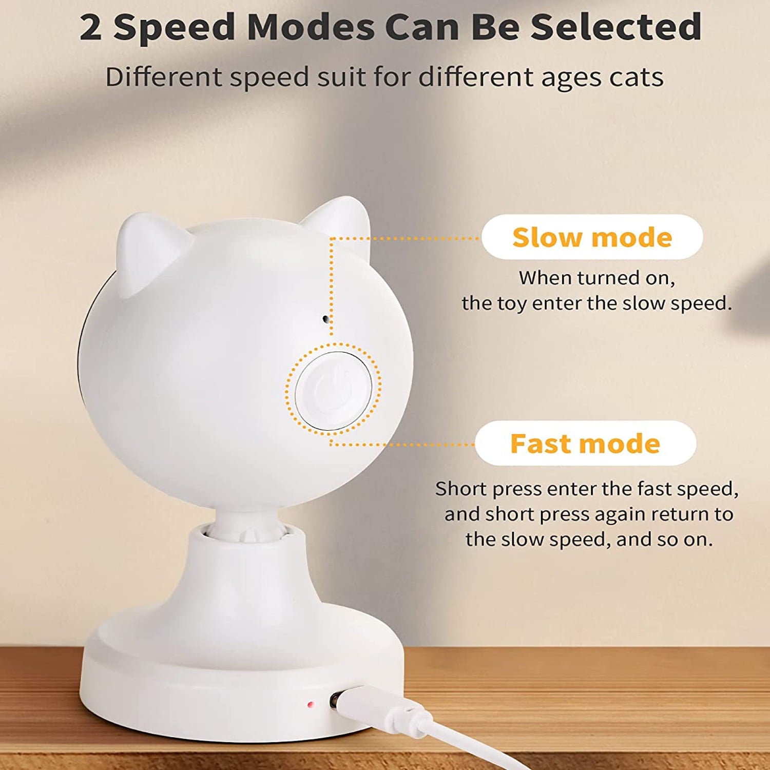 Engaging Automatic Laser Cat Toy - Interactive Fun for Cats and Kittens with Adjustable Speed Modes and USB Rechargeable Features