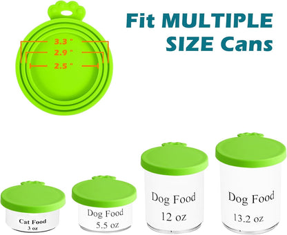 Brighten Mealtime with the 5-Pack Vibrant Silicone Pet Can Covers – Universal Fit for All Your Pet Food Needs, BPA Free & Dishwasher Safe!