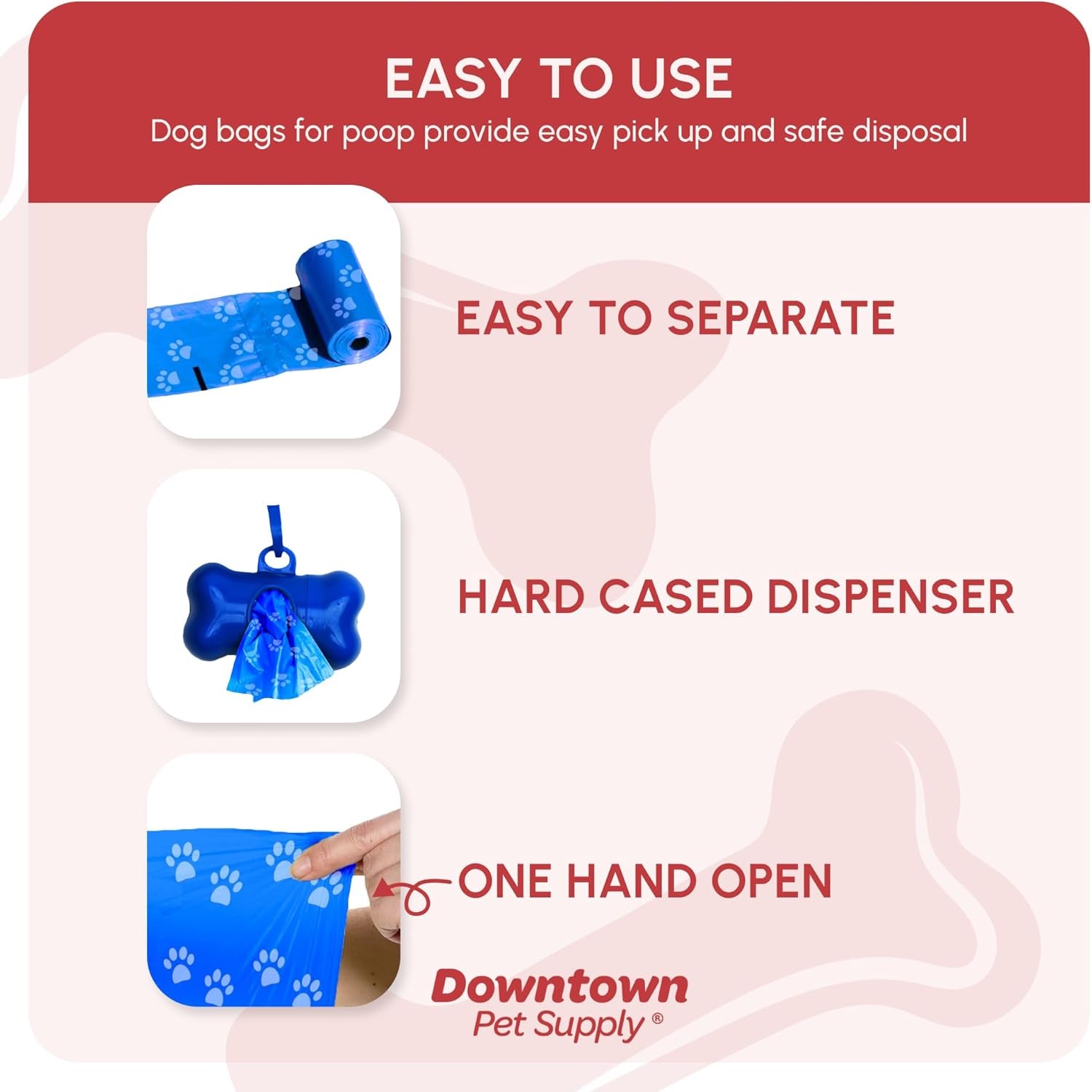 Vibrant Rainbow Paw Print Dog Poop Bags with Convenient Dispenser - 180 Leak-Proof Waste Bags for Easy Cleanups