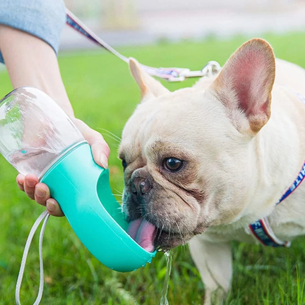 Ultimate 12Oz Leakproof Dog Water Bottle - Portable Puppy Dispenser for Outdoor Adventures - Food Grade Plastic in Blue